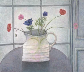 Anémones et coquelicots